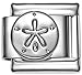 Stylysh Charms Sand Dollar SEA Biscuit Beach Enamel Italian 9mm Link OC153