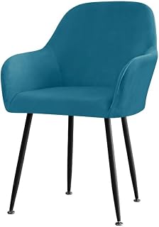 Cubierta de Terciopelo para Silla con Reposabrazos, Funda Elástica Lavable para Sillas de Respaldo Curvo, para Comedor, Sala, Cocina y Dormitorio (Estilo 8,1 Pieza)