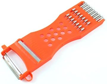 Sourcingmap Kitchen Multifunction Vegetable Fruit Grater Slicer Peeler Shredder Carving Tool 6.7 Inch Long