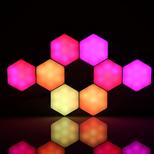 Neoglint 8 Pack Hexagon Lights - Rgb Led Hex Lights For Wall With Smart App Remote Control & Music Sync, Led Wall Decor For Gaming Room, Bedroom, Living Room #TOP5