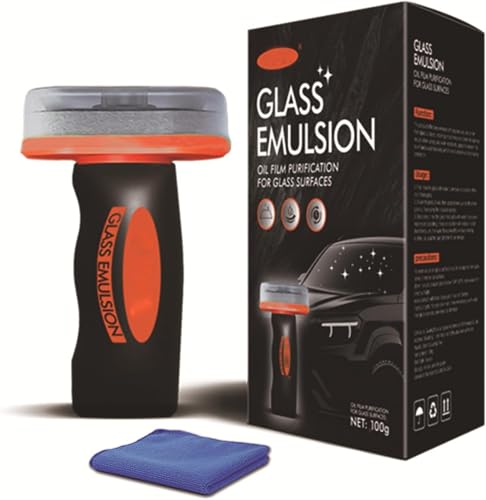 Glas Guard Auto Glas Öl Film Entferner Bürste Handheld Emulsion Reiniger 100g Emulsion Windschutzscheibenreiniger Fensterreiniger - tragbare für Autofenster & Rückblickspiegel