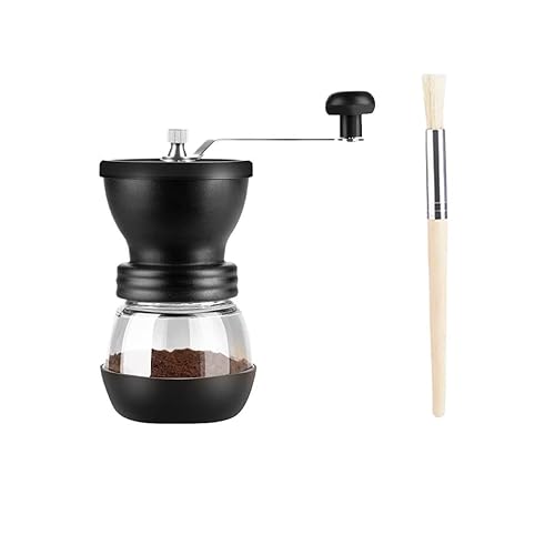 Vzfv コーヒーミル 手挽き 手動式 セラミック刃 粒度調整 均一挽き ポータブル 小型軽量 家庭用/オフィス/アウトドア向け 静音 旅行 キャンプ コーヒーグラインダー スタイルA (スタイルB)
