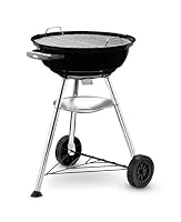 Weber Compact Kettle Holzkohlegrill/Dreibein-Ständer und Räder, Hitzebeständiges, rostfreies Design, Verchromter dreilagiger Rost, 47 cm, Schwarz – Ansicht 8