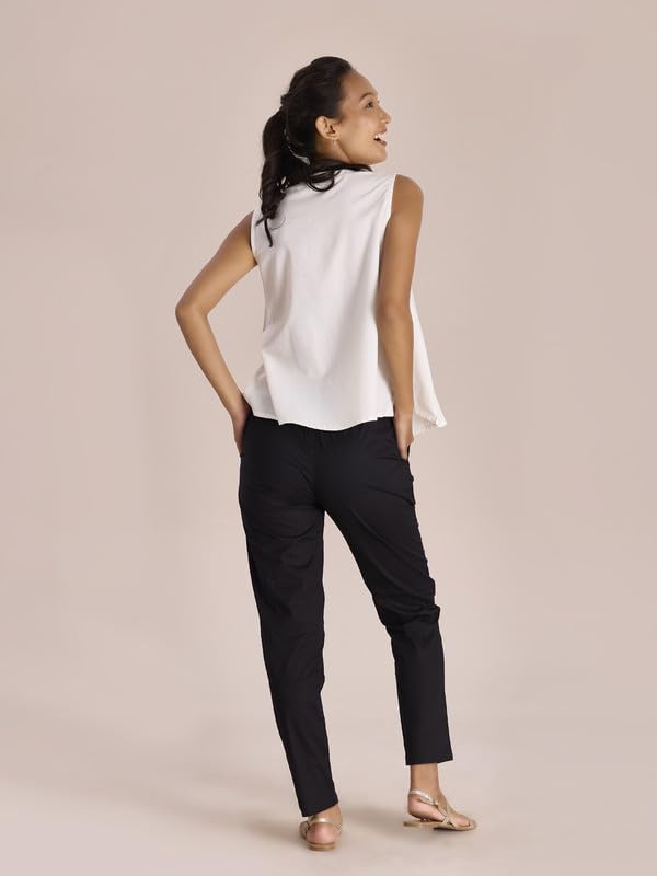 Image of GO COLORS Soft Cotton Pant Full Length for Women| Breathable, Mid Rise