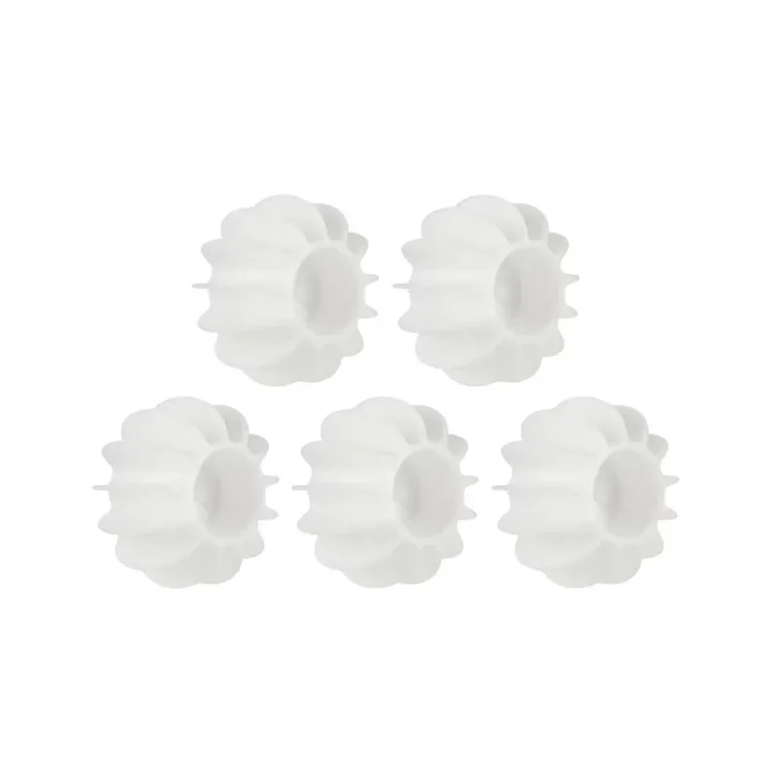 Tumble Dryer Balls, 10pcs Reusable Silicone Laundry Ball Multicolor for Pet Hair and Lint in Washer(White)