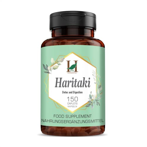 H&C Haritaki Kapseln/Tabletten (Terminalia Chebula) – 750 mg, 150 Stück | Entgiftung & Verjüngung für Vata