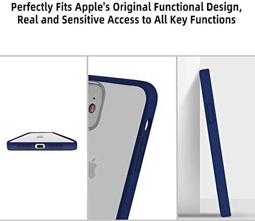 K Tomoto Compatible With Iphone 12/12 Pro Bumper Case (6.1 Inch), Soft Liquid Silicone Gel Rubber Bumper Cover [Silky Smooth Grip] Slim Design Protective Bumper-Frame-Case, Blue #TOP4