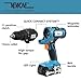 NEWONE 5-Tool Cordless Tool Combo Kit Compatible with Maki-ta 18V Battery,Tool Set with Drill, Reciprocating Saw, Driver, Oscillating Tool, Sander with Accessories, 2.0Ah Lithium Battery and Charger