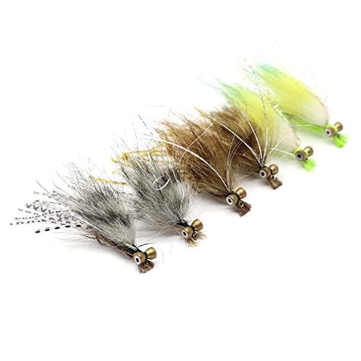 Fly Fishing Big Fish Flies Kit Top 5 Steelhead Rainbow Trout Flies Fly Fishing Gear Premium Wet Dry Flies Lures Streamer Nymph Emerger Fishing Assorted Trout Flies (NZF-03)