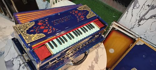 NamasteHimalayas Limited Blue Edition 3- Reed 13-Scale Changer Professional Harmonium – Premium Design 3.75 octave, Best for Kirtan, Meditation, Sound Healing Therapy