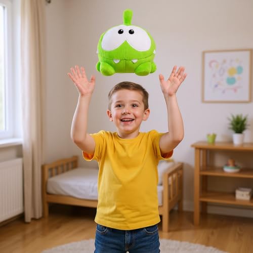 Om Nom Plush Toy – 7.5" Soft Stuffed Animal from Cut The Rope Game – Official Zeptolab Collectible – Cuddly Green Monster Gift for Kids & Fans - Image 6