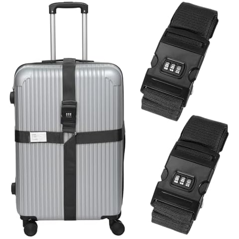sourcing map Cross Luggage Straps Cover