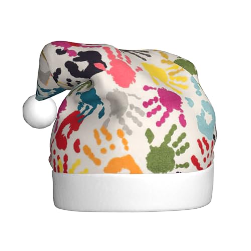 ASFgda Weihnachtsmütze, Handabdruck, Hüte für Erwachsene, Unisex,...
