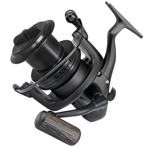Spro Black Pit 6000 - Angelrolle zum Angeln auf Karpfen & Friedfische, Karpfenrolle zum Ansitzangeln, Angelrolle zum Karpfenangeln