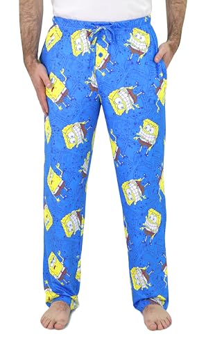 Nickelodeon SpongeBob Mens Pajama Pants - Performance Stretch SpongeBob Pajamas for Adults, S-M-L-XL