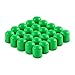 Valve-Loc Tire Valve Caps (25-Pack) Green, Universal Stem Covers for Cars, SUVs, Bike and Bicycle, Trucks, Motorcycles | Heavy-Duty, Airtight Seal | Screw-On, Easy-Grip Use (Green)