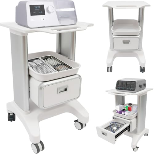 Mobile Medical Trolley Cart 220.46Lbs Load Medical Cart with Wheels Beauty Storage Cart Tool Cart with Drawers for Home Hospital Office Medical Clinic