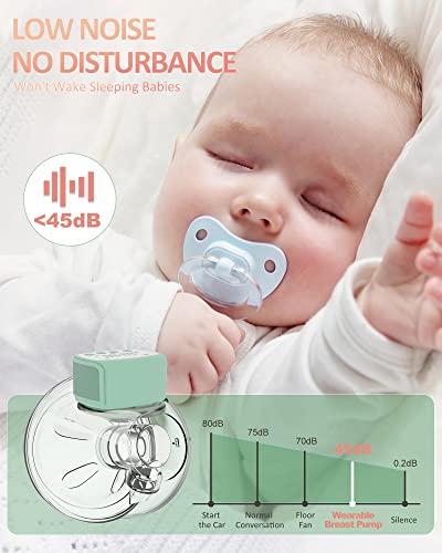 Double Wearable Breast Pump Breastfeeding, Hands Free Portable Breast Pump With 3 Modes & 9 Levels Electric Breast Pump With Lcd Screen, No Leakage, Low Noise & Painless, 2 Pack #TOP4