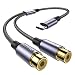 Produktbild MOSWAG USB-C-auf-Dual-Cinch-Stereo-Aux-Kabel, kompatibel mit Computern, Laptops, Telefonen, Tablets, MP3s, Lautsprechern, Verstärkern, Autoradios und anderen Geräten