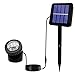 Aveki Solar LED Landscape Spotlight,Waterproof 6 LEDs Pond Light Underwater Light Adjustable Lighting Angle,Security Lighting Dark Sensing Auto On/Off for Outdoor Garden Courtyard Lawn Fish Tank Pool