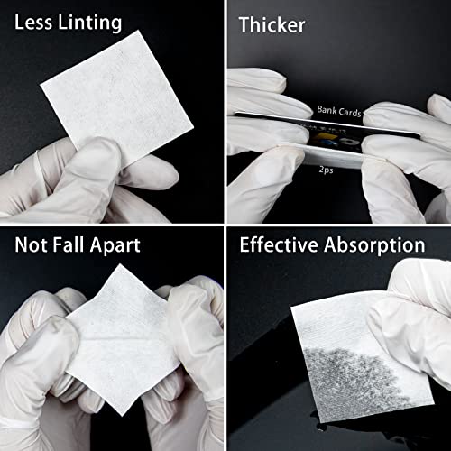 Thicker Gun Cleaning Patches, 2\'\' Highly Absorbent Gun Patches, Lint Free Gun Cleaning Cloth for .22-.45 Cal, 5.56-9mm 10mm, Superior Gun Cleaning Supplies (Twice Thick, 900 PCS)