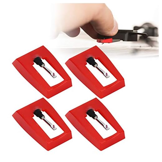 4 peças agulha de toca-discos, agulha de substituição de toca-discos, substituição de agulhas de toca-discos, agulha de fonógrafo Stylus toca-discos elétrico substituição de acessório de agulha