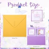 Nogeqi Kartka pop-up z motywem motyli 3D, ekskluzywne kwiaty i motyle, kartka pop-up na urodziny dla kobiety, z kopertą, dla mamy, przyjaciółki, siostry, żony, córki, babci, romantyczne prezenty