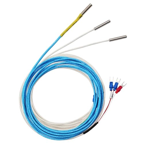 Sensor PT100 contra sobrecalentamiento: sonda de 30 mm y cable trenzado blindado de 2m