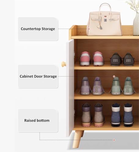 Meuble à chaussures étroit en bois finitions durables et compactes - 5