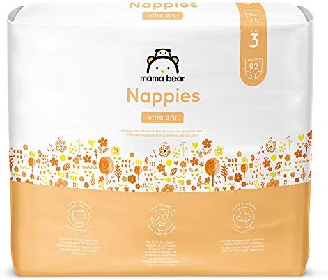 Amazon Brand - Mama Bear - 184 Ultra Dry Nappies - Size 3 (4-9 kg)