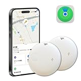 【Apple認証 技適マーク取得】スマートタグ (ホワイト, 2個) iPhone GPS 紛失防止タグ スマートトラッカー Apple Find My対応 キーファインダー 薄型軽量 迷子防止 ペット 鍵 財布