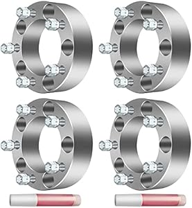 4PCS 2" 5 Lug 5x5.5 Wheel Spacers 2 inch 5x5.5 to 5x5.5 5x139.7mm with 9/16 Studs fit for 2004-2010 for Durango 2005-2010 for Dakota