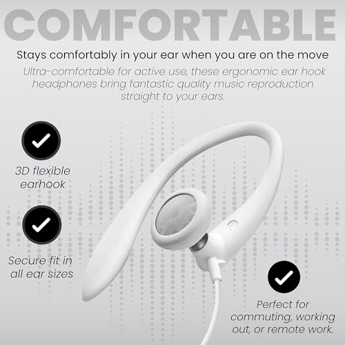 Image of Philips Flexible Earhook Headphones SHS3201 /28 (White) (Replaces SHS3201 /37)
