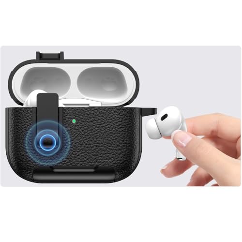 Protège boîtier AirPods 4 cuir rigide vert pour éviter les rayures - 3