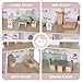 Wooden Pink Doll House for Girls with Balcony,DIY Pretend Dolls Play House Toy, Kids Dollhouses Toys with 12 PCS Furniture Accessories,Birthday Gifts for Boys Girls Ages 3+