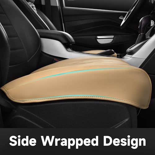 image for CAR PASS 2 Pack Leather Front Car Seat Covers, Bottom Seat Covers Full