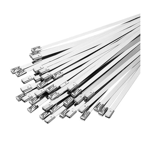 304 Opaski metalowe ze stali nierdzewnej, Opaski k 100 szt. opasek zaciskowych metalowych ze stali nierdzewnej o szerokości 7,9 mm(7.9x1000mm)