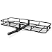 ARKSEN Folding Cargo Carrier Luggage Basket 2" Receiver Hitch 60" x 25" inch Camp Travel Fold Up, Black