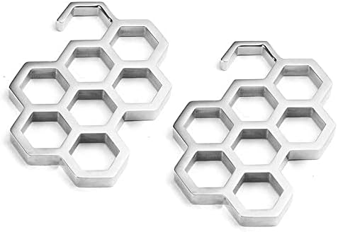 Honeycomb Ear Plug Weights - Pair of Stainless Steel Weights for Gauges - 3 Color Options