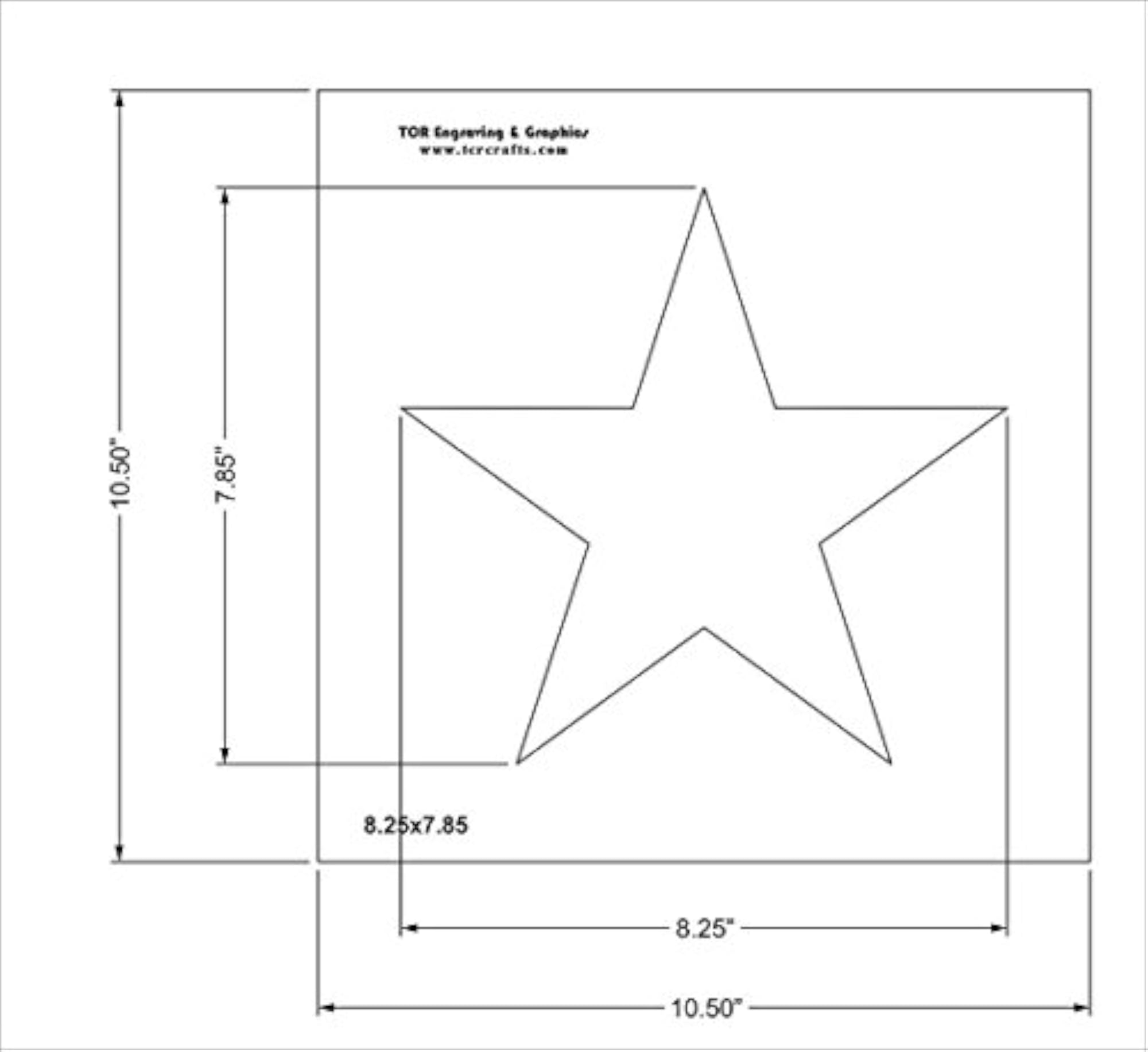Templates Single Star Stencil, 14 Mil