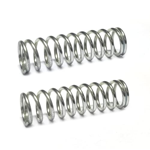 Image of MMTool PRODUCTS Compression Spring, Grade 2 Spring Steel Wire (PACK OF 2) (OD-14MM, WIRE DIA-1.5MM, LENGTH-50MM, Silver, 2)