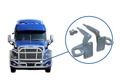 Image of Bumper Deer Guard Brackets Mounting Hardware Set for Semi Truck Compatible with EX-Guard and Compatible with Freightliner Cascadia 2008-2017