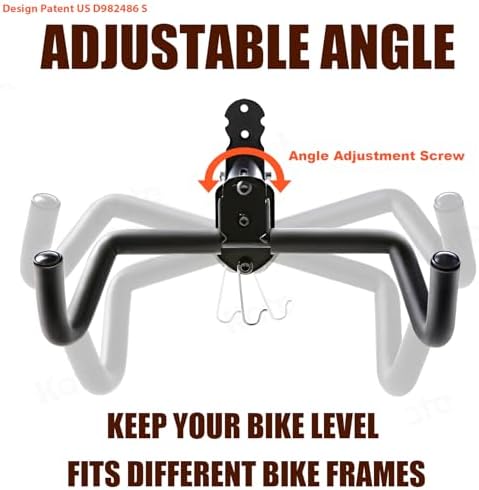 Gootus Bike Wall Mount Hanger - Horizontal Bicycle Indoor Storage Rack | Cycling Wall Mounted Holder Hook - Hang Your Road, Mountain or Hybrid Bikes in Garage or Home - 3