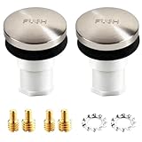 2 Sets Tub Stopper Bathtub Drain Stopper with 3/8'' and 5/16'' Thread Studs Adapter, Bathroom Bathtub Stopper Compatible with K-1068204 (Brushed Nickel Cover)