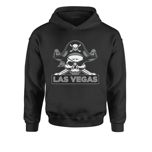 Raider Skull Straight Outta Las Vegas Youth-Sized Hoodie, Soft Fleece, Graphic Design