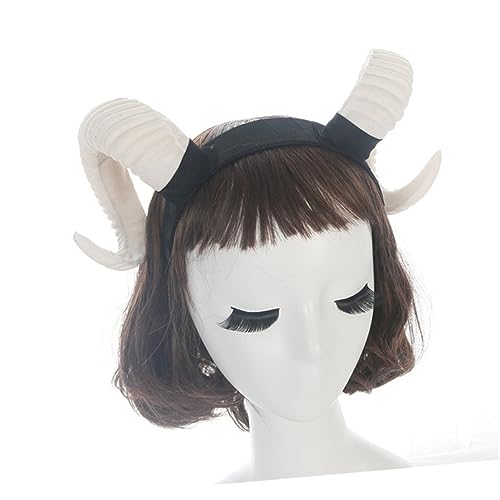 CALLARON 2 Peças Tiara De Chifre De Ovelha Gótica Tiara De Chifres De Halloween Tiara Embelezada Tia