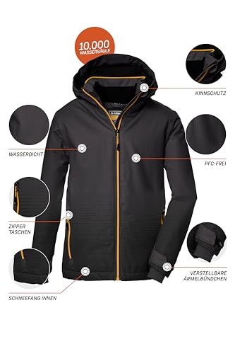 Killtec Boys' Ksw 177 Bys Ski Jacket Waterproof/Functional Jacket with Hood and Snow Guard - Image 3