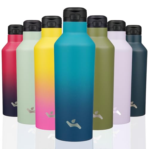Konokyo 25 oz Insulated Stainless Steel Water Bottle with Straw Lid