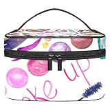 Trousse de Toilette, Trousse de Maquillage de Voyage pour Femmes Hommes,Modèle de cosmétiques Aquarelle Moderne
