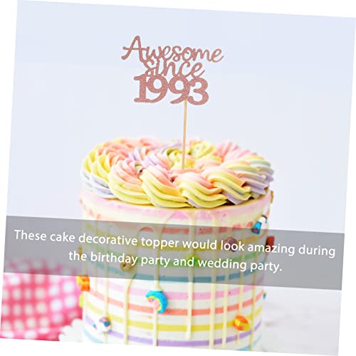COLLBATH 30 Pçs Cupcake Inserção De Bolo De Aniversário Decoração Retrô Decoração De Feliz Aniversár